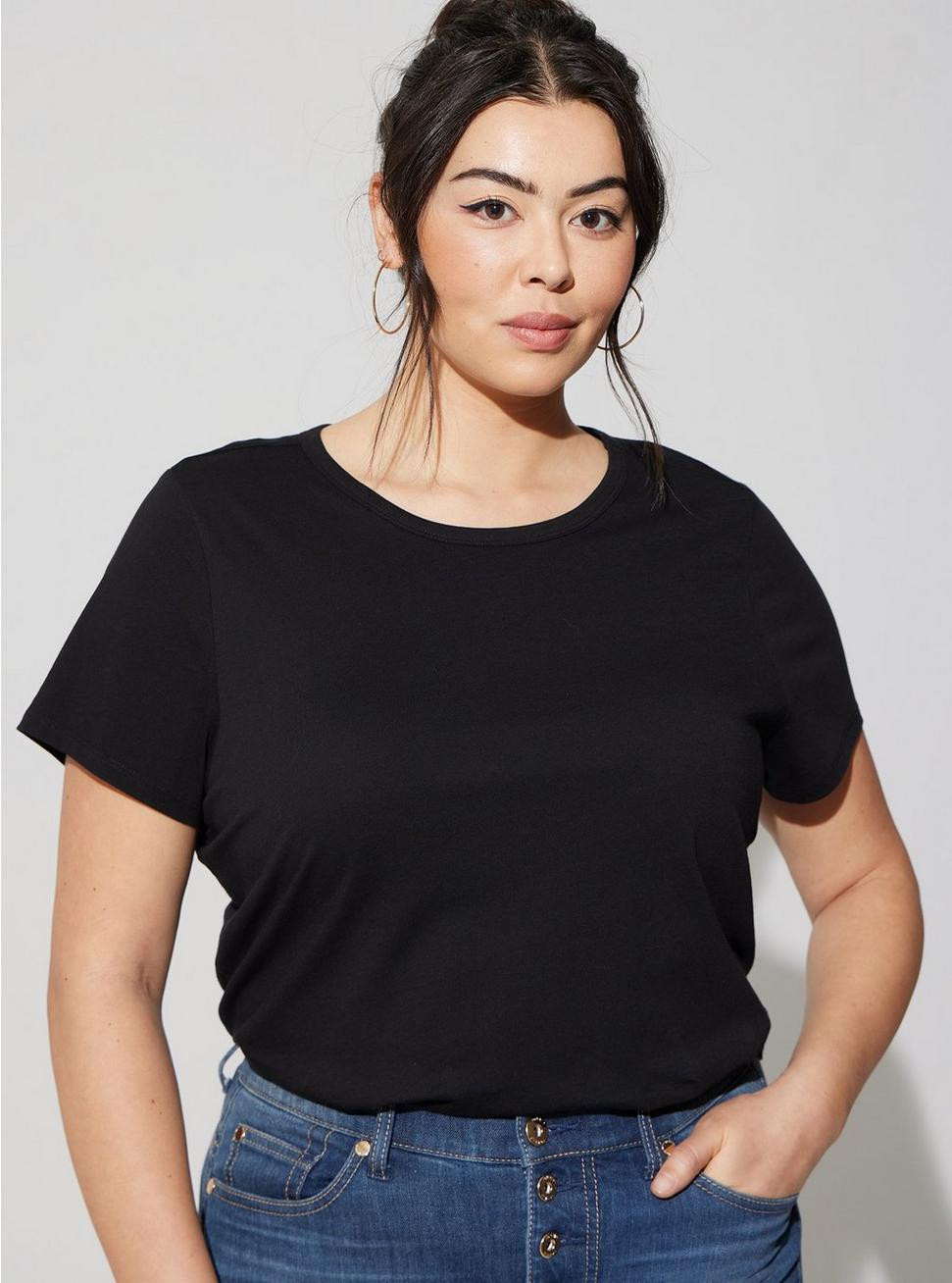 Cotton Crew Neck Tee | Torrid (US & Canada)