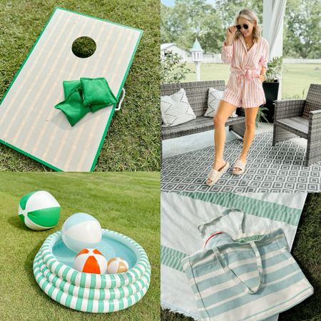 Target Summer Finds! 30% off my set! I’m wearing an xs and it runs tts. Such a great one to mix and match for multiple outfits! // Up to 30% off Patio & Accessories! 

I love that this blow pool, beach balls, towels, beach bag & corn hole all match and have a pretty aesthetic for summer and backyard BBQ’s. 

#ad #targetpartner #targetstyle @target @targetstyle