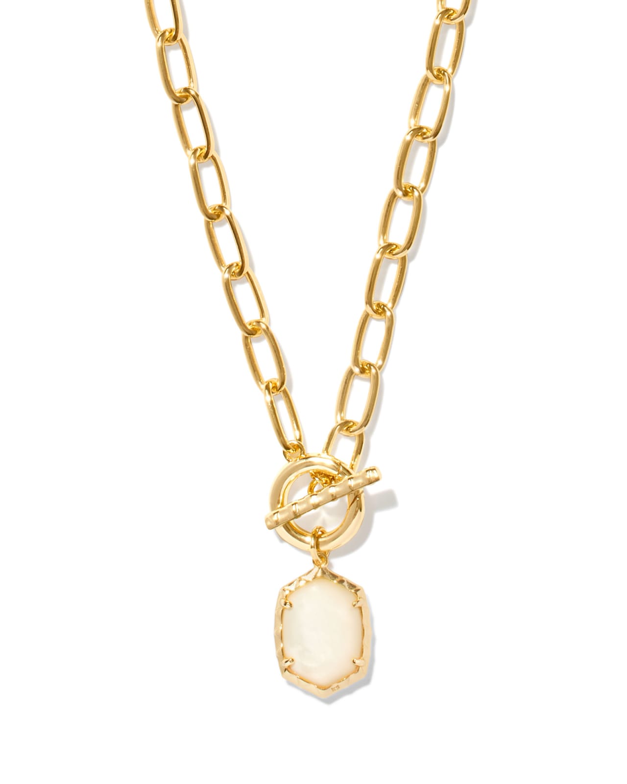Daphne Convertible Gold Link and Chain Necklace in Ivory Mother-of-Pearl | Kendra Scott