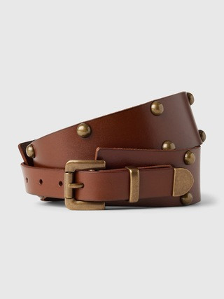 Leather Studded Wide Belt | Gap (US)