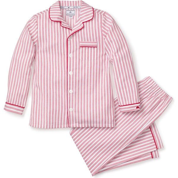 Pajama Set, Antique Red Ticking - Petite Plume Sleepwear | Maisonette | Maisonette
