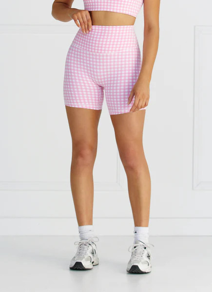 Astoria LUXE BALANCE Short - Pink Gingham | astoria activewear