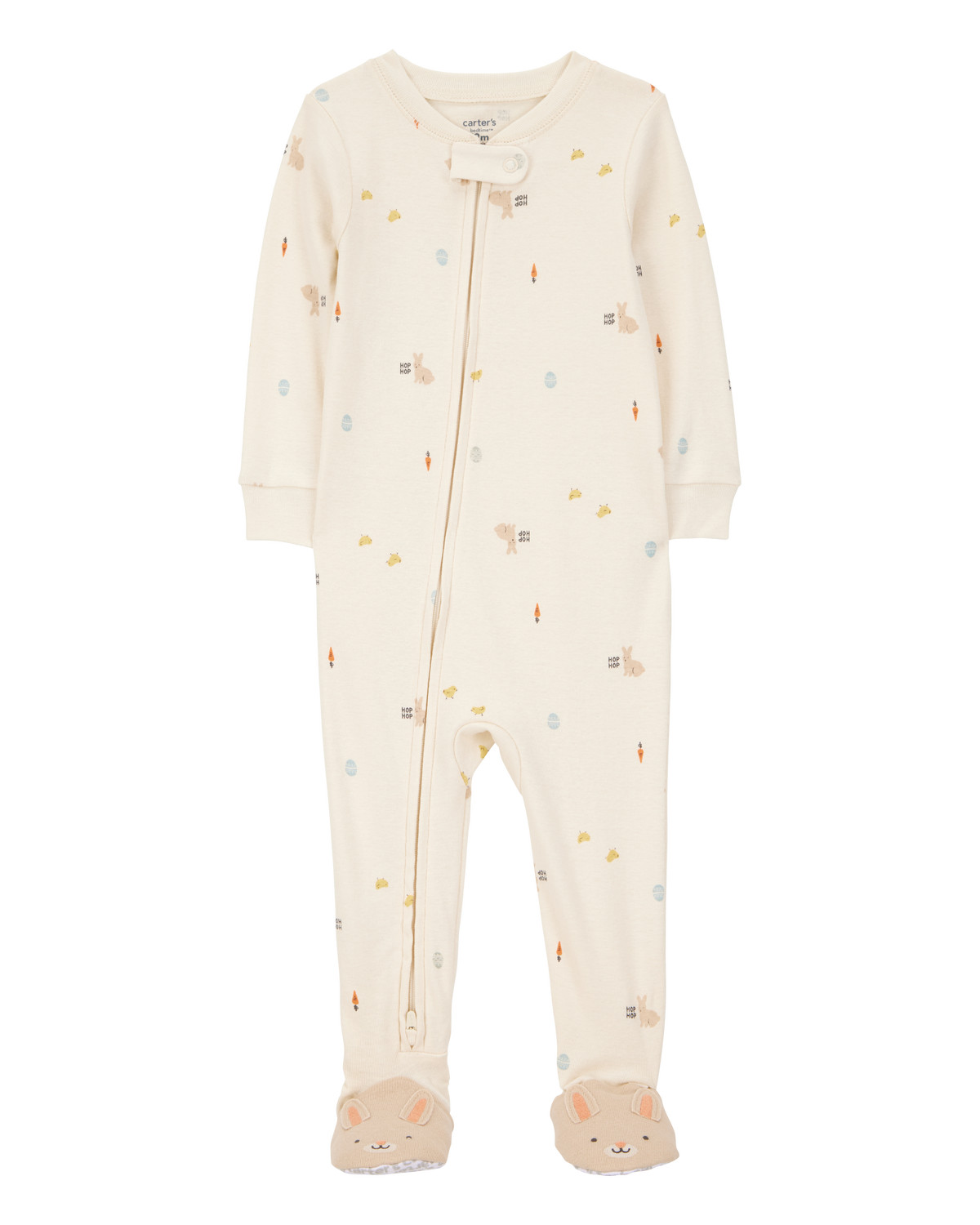 Baby Bunny Print Easter Snug Fit Cotton Footie 1-Piece Pajamas - Ivory | Carter's Inc