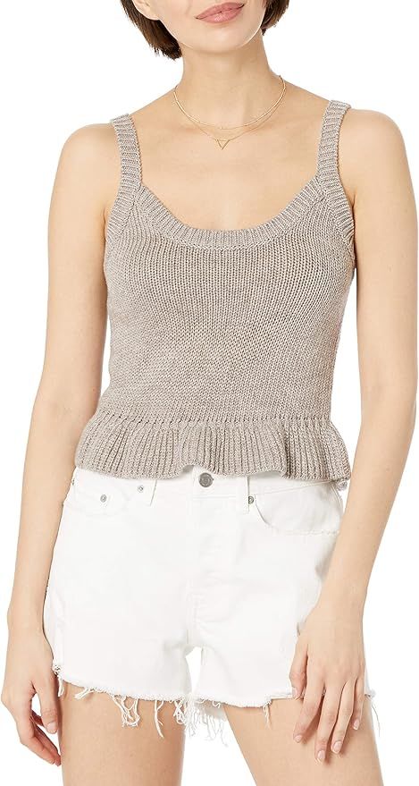 The Drop Women's Ameena Ruffle Cropped Sweater Tank | Amazon (US)