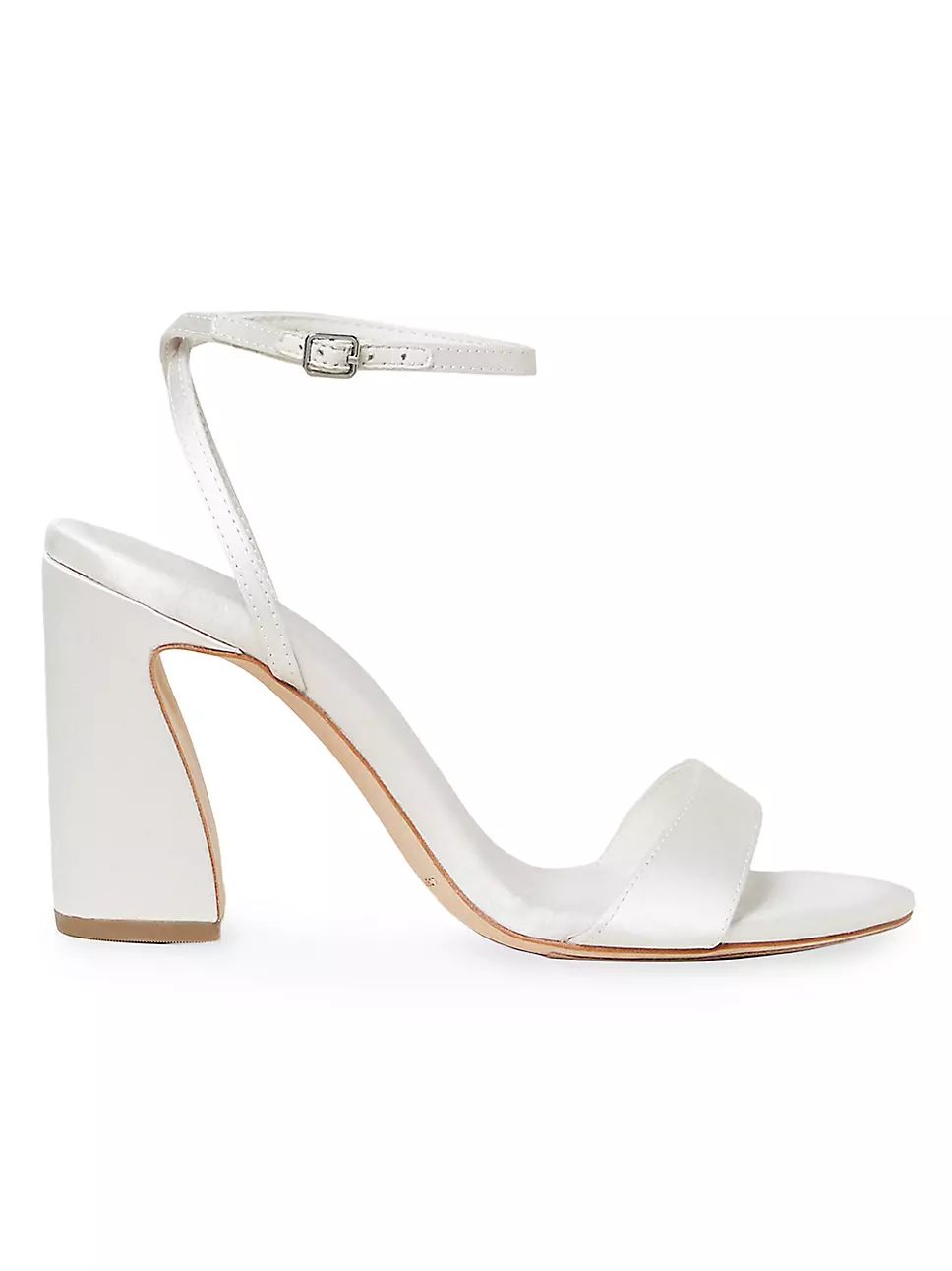 Malia 90MM Curved-Heel Satin Sandals | Saks Fifth Avenue