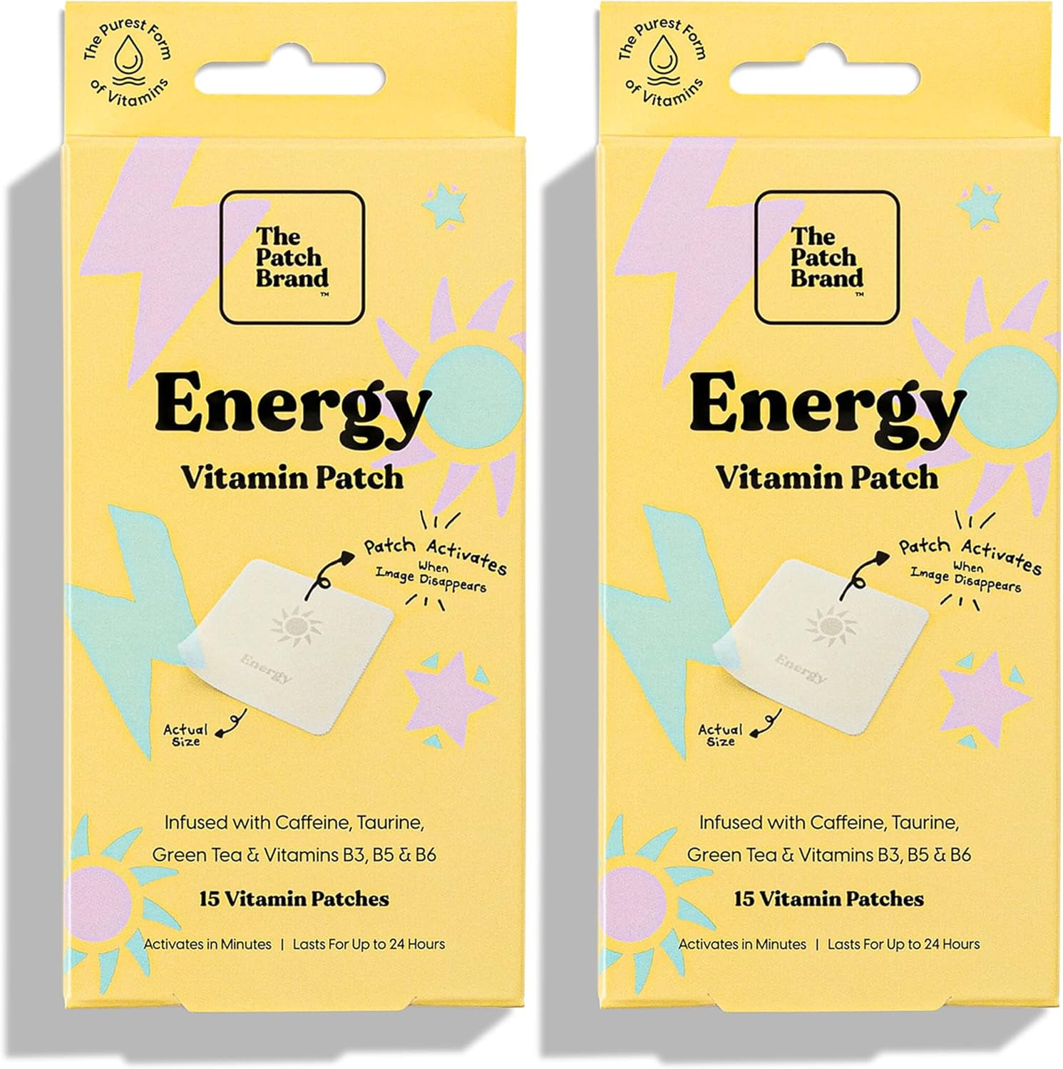 The Patch Brand Energy Patches | Supports Energy with Caffeine and B5 and B3 | All Natural Vitami... | Amazon (US)