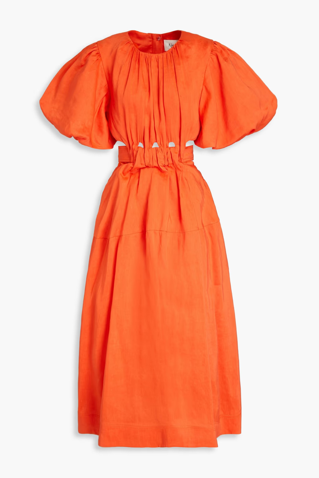 Cosette cutout linen-blend midi dress | The Outnet (UK and Europe)