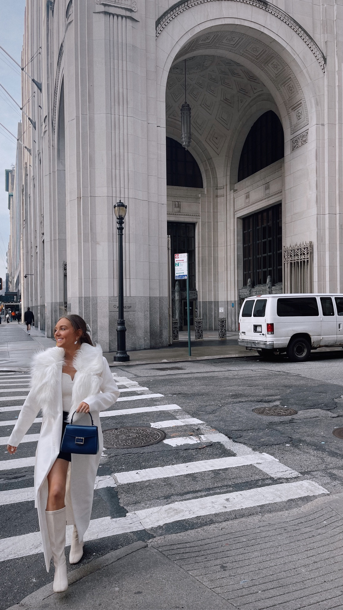 New York City outfit. Cute skirt with long warm coat over top.

#LTKSeasonal #LTKsalealert #LTKSpringSale