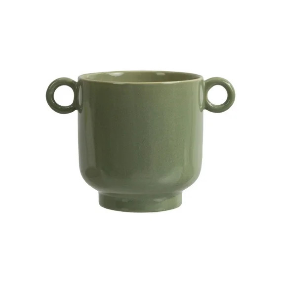 Beautiful 6" Soft Teal Handled Ceramic Planter by Drew Barrymore | Walmart (US)