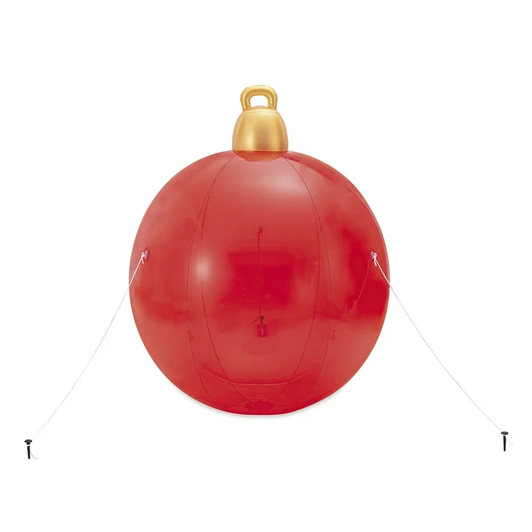 Holiday Time Closed Air Inflatable Red Christmas Ornament Décor | Walmart (US)