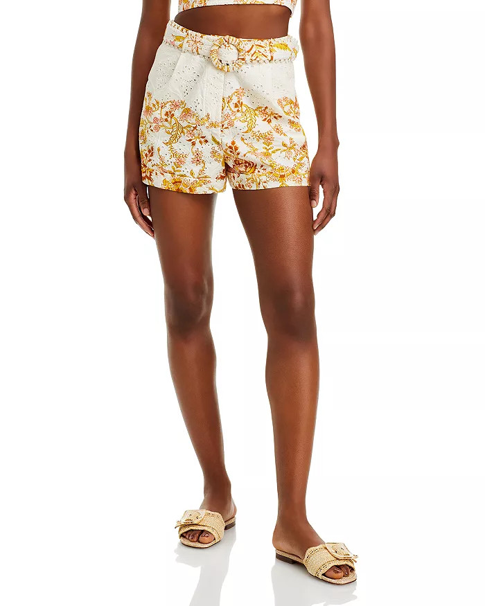 Hemant and Nandita Patterned Eyelet Belted Shorts Women - Bloomingdale's | Bloomingdale's (US)