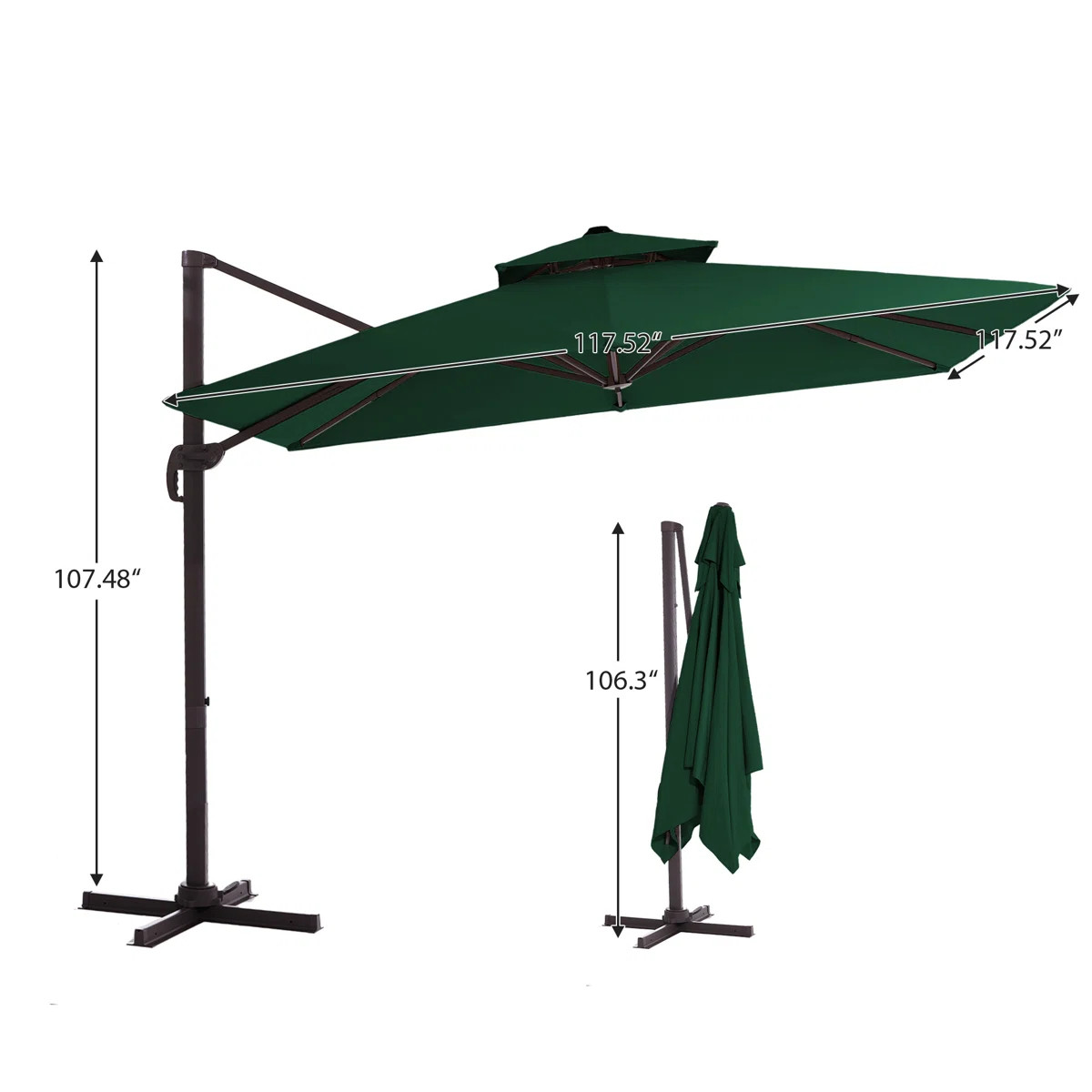 Pulk Square Cantilever Umbrella with Cover | Wayfair North America