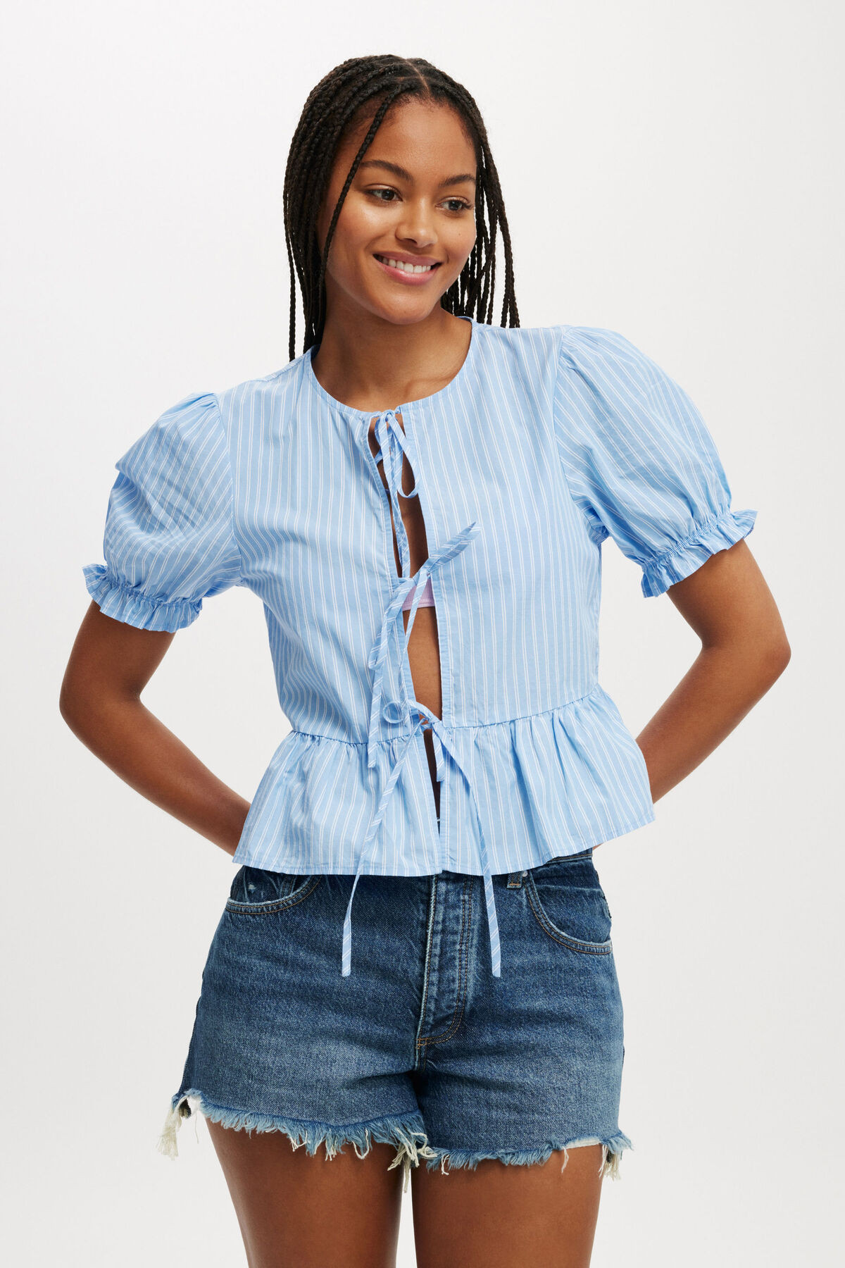 Tie Up Short Sleeve Blouse | Cotton On (ANZ)