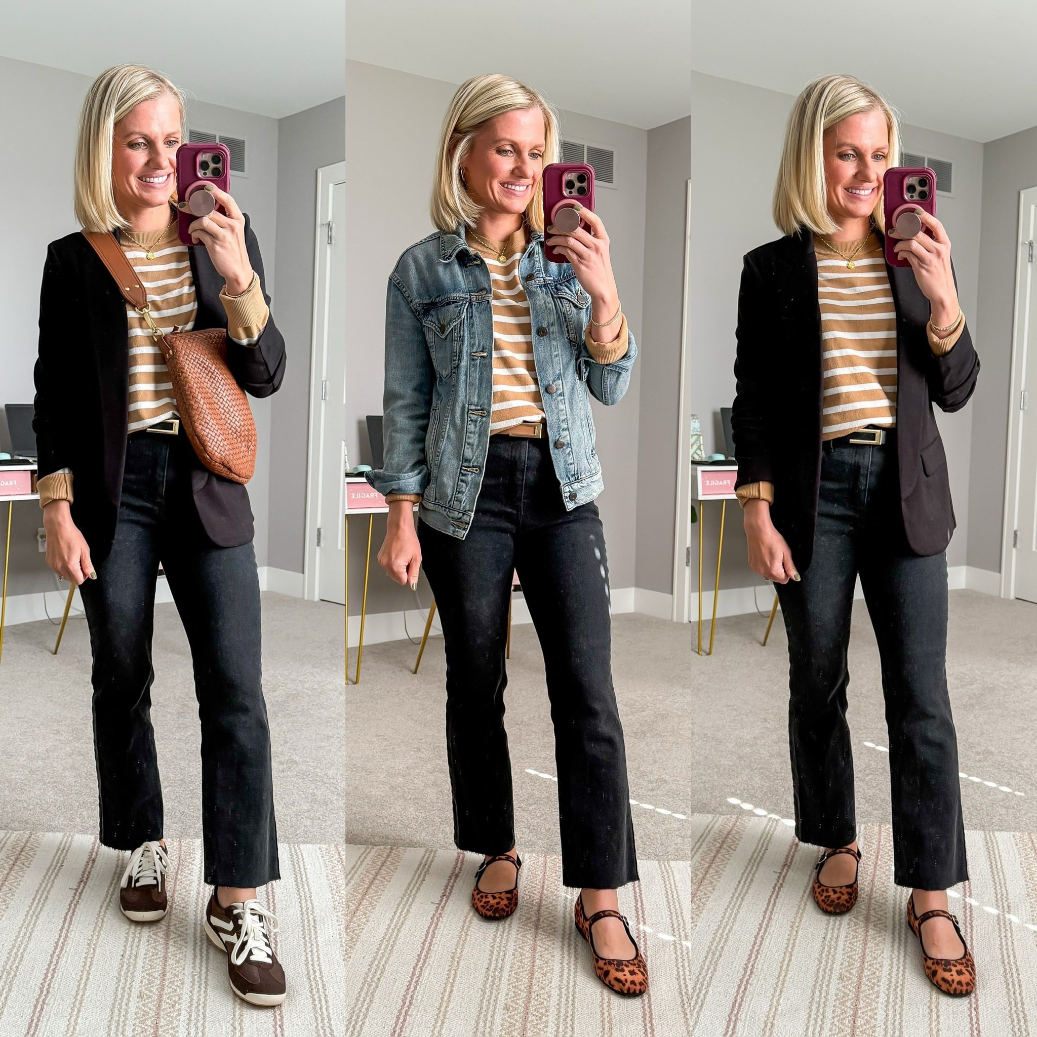 Three fall outfits with black pants. 

#LTKSeasonal #LTKOver40 #LTKPetite