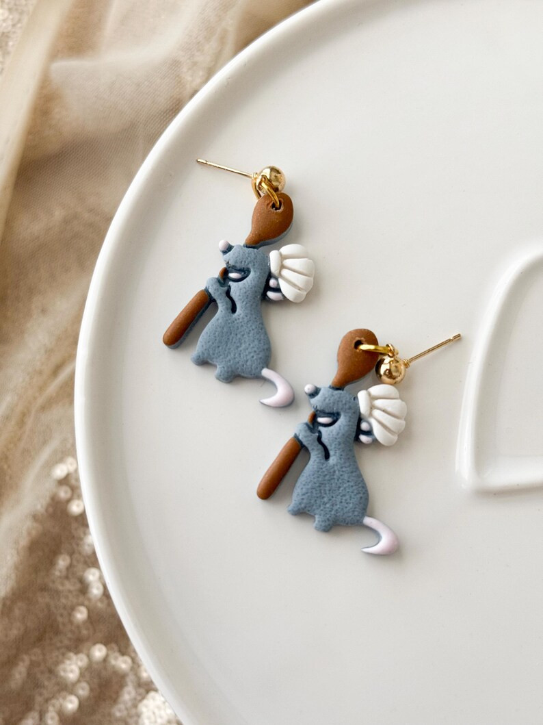 Remy Earrings | Ratatouille | Handmade Polymer Clay Earrings | Disney Inspired Earrings | Disney ... | Etsy (US)