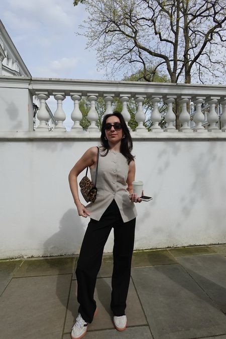 Neutral outfit inspo, waistcoat, beige waistcoat, highneck waistcoat, crewneck waistcoat, ASOS, H&M, spring outfits, London outfits

#LTKfindsunder50 #LTKworkwear #LTKSeasonal