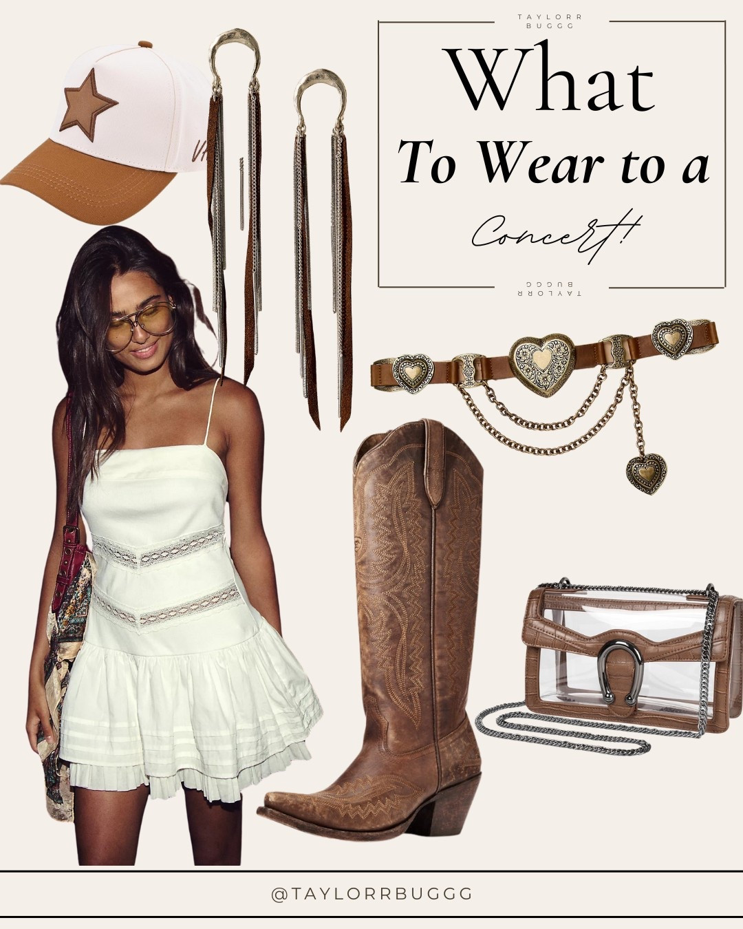 Concert-ready and cowgirl chic!
This look is giving main stage energy—from the flirty Free People mini dress to the statement belt and fringe earrings, it’s perfect for summer shows. Styled it with my go-to Ariat boots (built for comfort AND stompin’), a stadium-approved clear crossbody, and a star-studded cap—all from Amazon.

#LTKSeasonal #LTKPetite #LTKShoeCrush