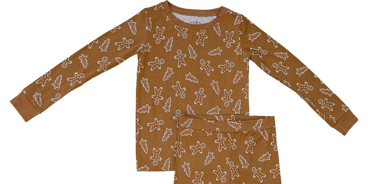 Navy Floral Bamboo Cozy Set for Kids | Sizes 6M-5/6Y | Mebie Baby