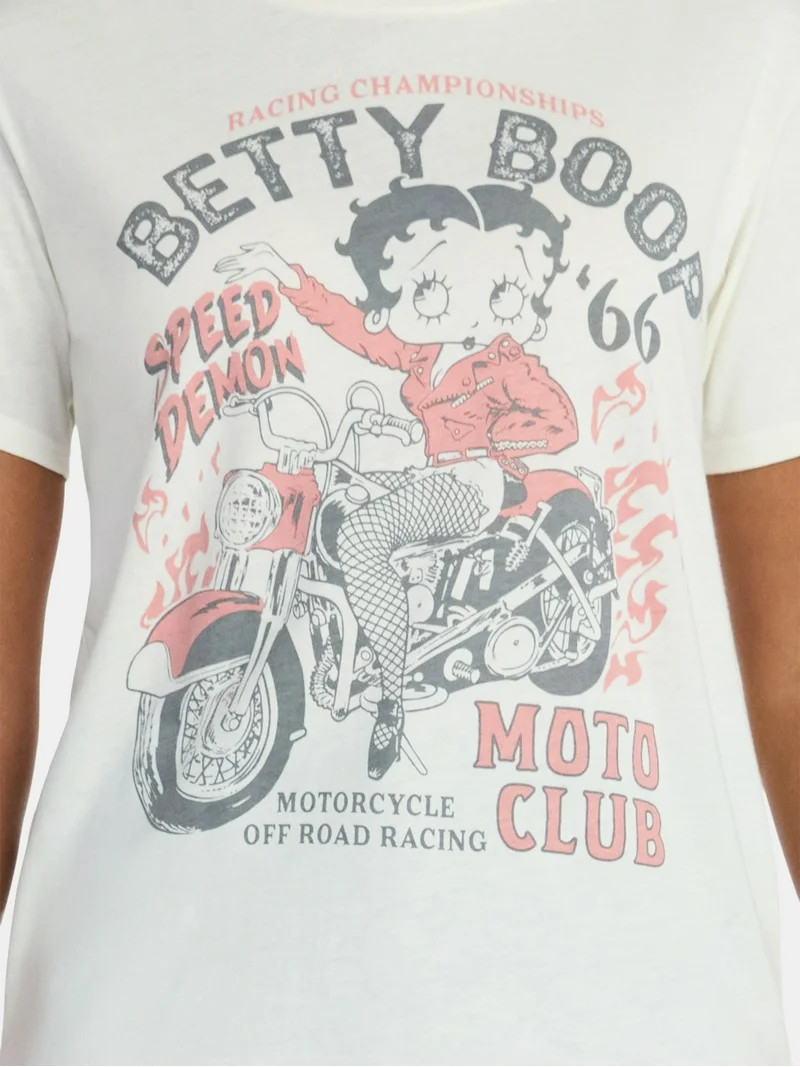 Betty Boop Women's Graphic Tee with Short Sleeves, Sizes XXS-XXL | Walmart (US)
