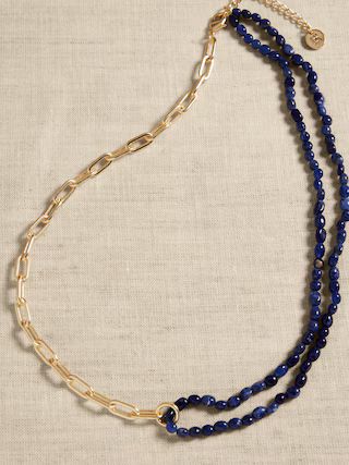 Semi-Precious Stone Paperclip Chain Necklace | Banana Republic Factory