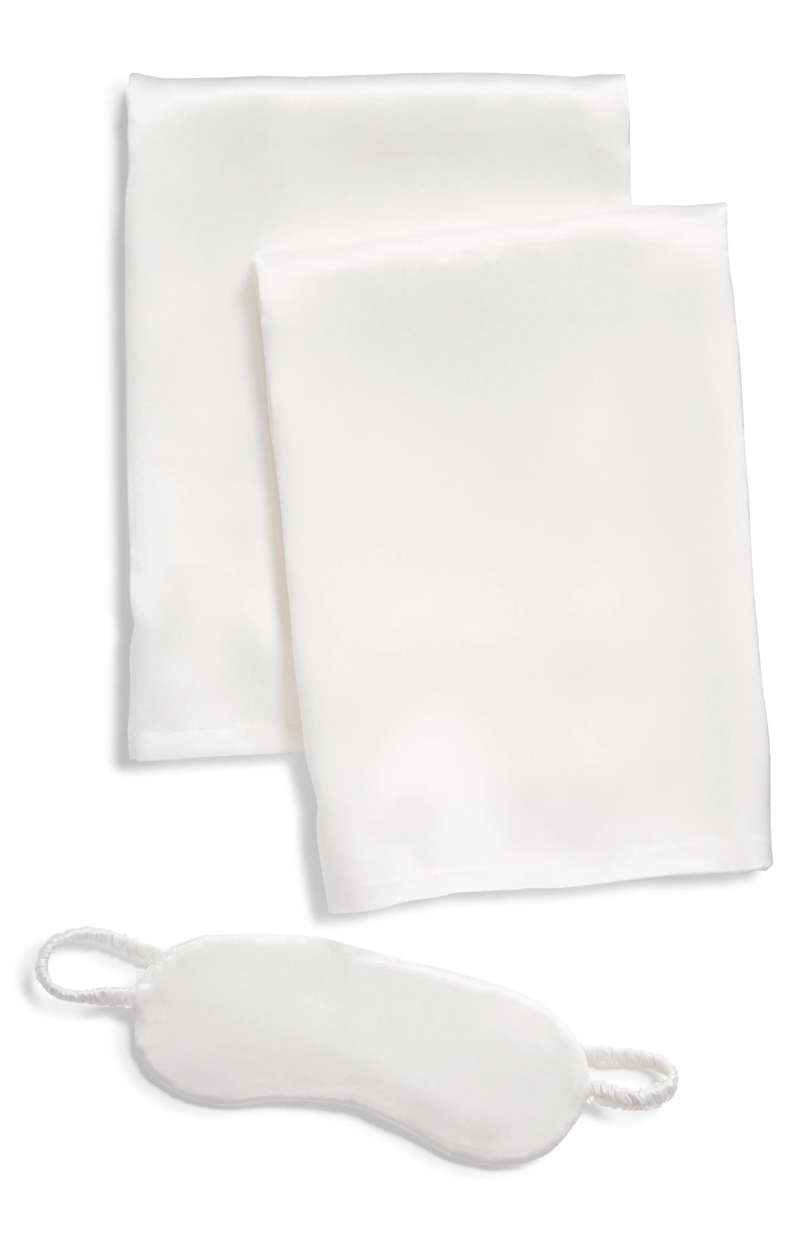 Nordstrom Silk Pillowcase & Eye Mask Set, Size One Size - White | Nordstrom