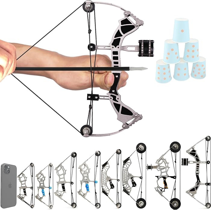 Compound Bow and Arrows Set for Archery Target Shooting Small Hunting Games PocketBow Survival Bo... | Amazon (US)