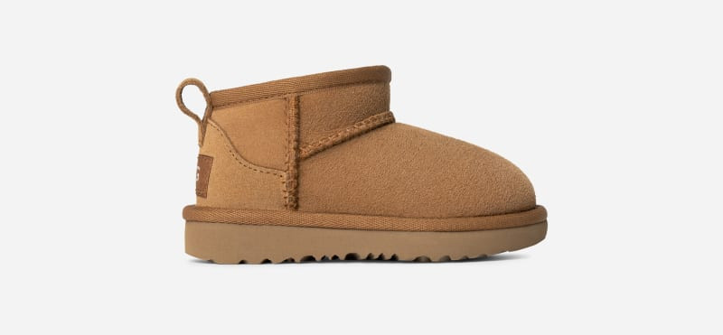 UGG® Toddlers' Classic Ultra Mini Sheepskin Classic Boots in Chestnut, Size 12T | UGG (US)