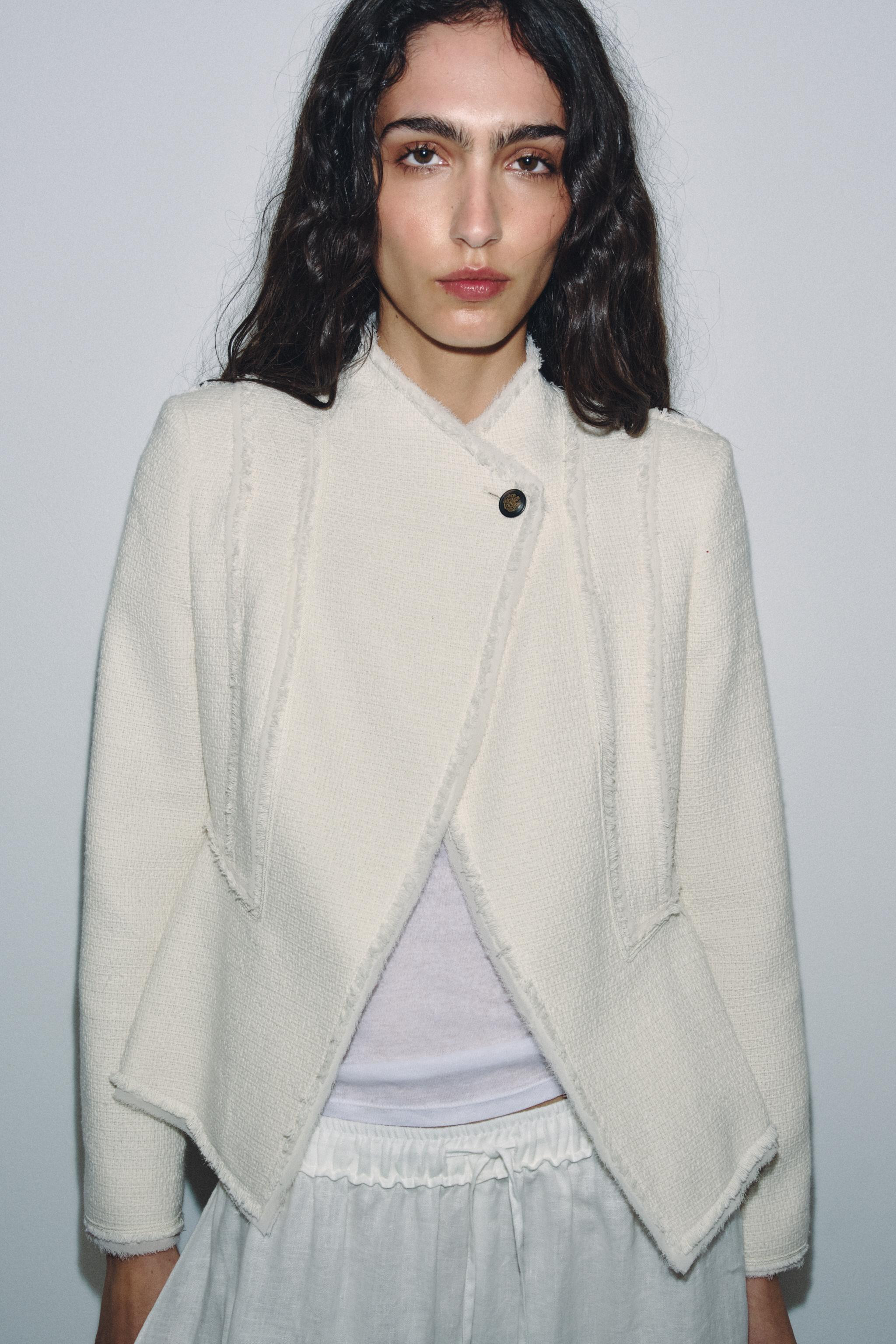 ZW COLLECTION FRAYED PEPLUM BLAZER | Zara UK