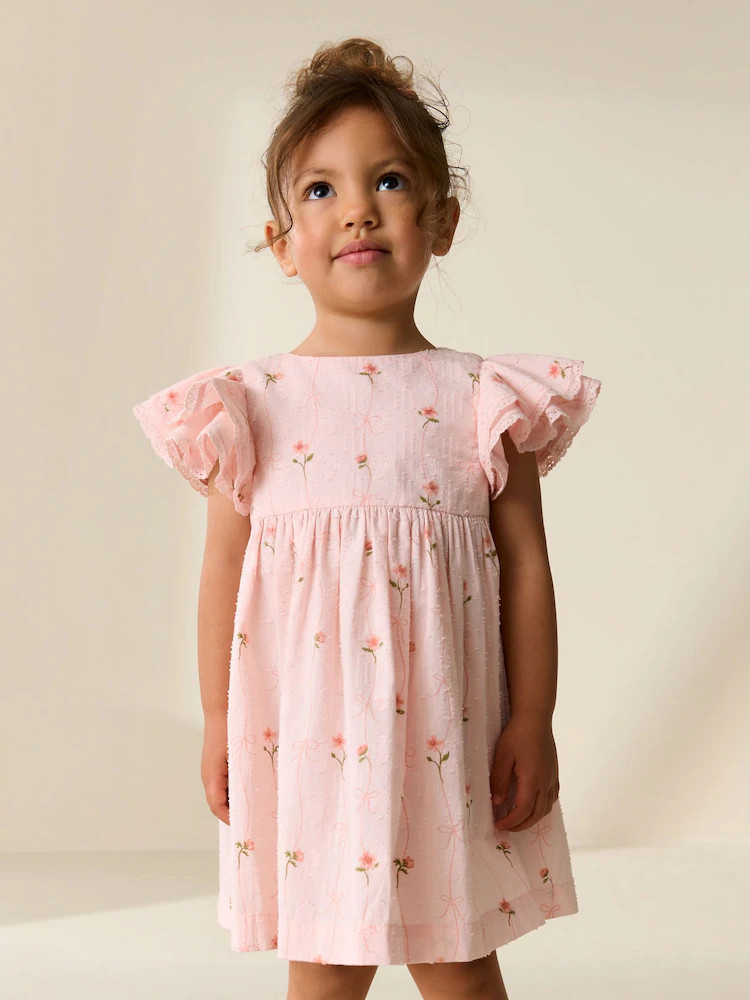 Pink Print Angel Sleeve Dress (3mths-8yrs) | Next US