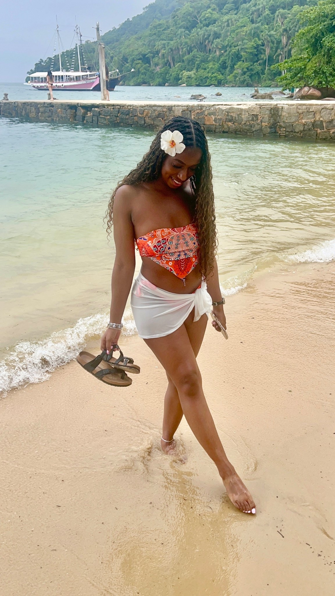 Vacation vibes in full bloom! 🌴☀️ This orange floral print bandeau bikini set is giving major summer energy—flattering, flirty and perfect for your next beach day or poolside vacay. 

Size = Small 
✨ Fits true to size
✨ Floral print is super vibrant
✨ Perfect for beach, cruise, or girls’ trip#LTKBeachStyle #VacationSwimwear #BandeauBikini #FloralBikini #TieSideBikini #SummerSwimwear #BeachOutfitInspo #VacationLooks #LTKUnder50 #ResortWear #SwimwearFinds #LTKSummerStyle #PoolsideFashion #BathingSuitGoals

#LTKSwim #LTKFindsUnder50 #LTKSwim