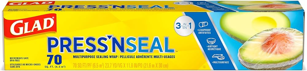 Glad Press'n Seal Plastic Food Wrap - 70 Square Foot Roll | Amazon (US)