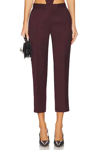 Alex Perry Straight Crop Trouser in Wine from Revolve.com | Revolve Clothing (Global)