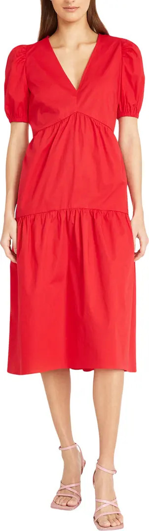 Solid Cotton Midi Dress | Nordstrom Rack