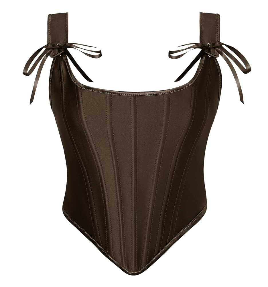 Scarlet Darkness Corset Tops for Women Renaissance Boned Overbust Bustier Corset Top | Amazon (US)