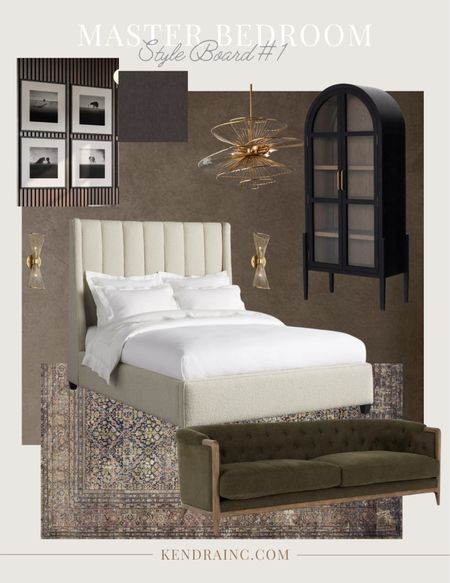 Rich & Decadent Bedroom Design | Client Master Bedroom Design | Custom Faux Finishes | Boucle Bed | Velvet Couch | Pottery Barn | Arhaus | Magnolia | Home Decor | Lighting | Shades of Light | Amber Lewis x Loloi Rug Collection | Kendra, INC. | Interiors 

#LTKhome #LTKstyletip #LTKsalealert