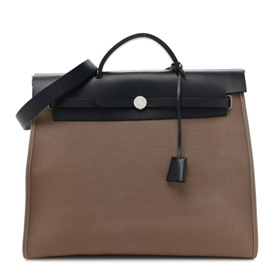 Toile Officier Vache Hunter Herbag Zip 39 MM Etoupe Bleu Indigo | FASHIONPHILE (US)