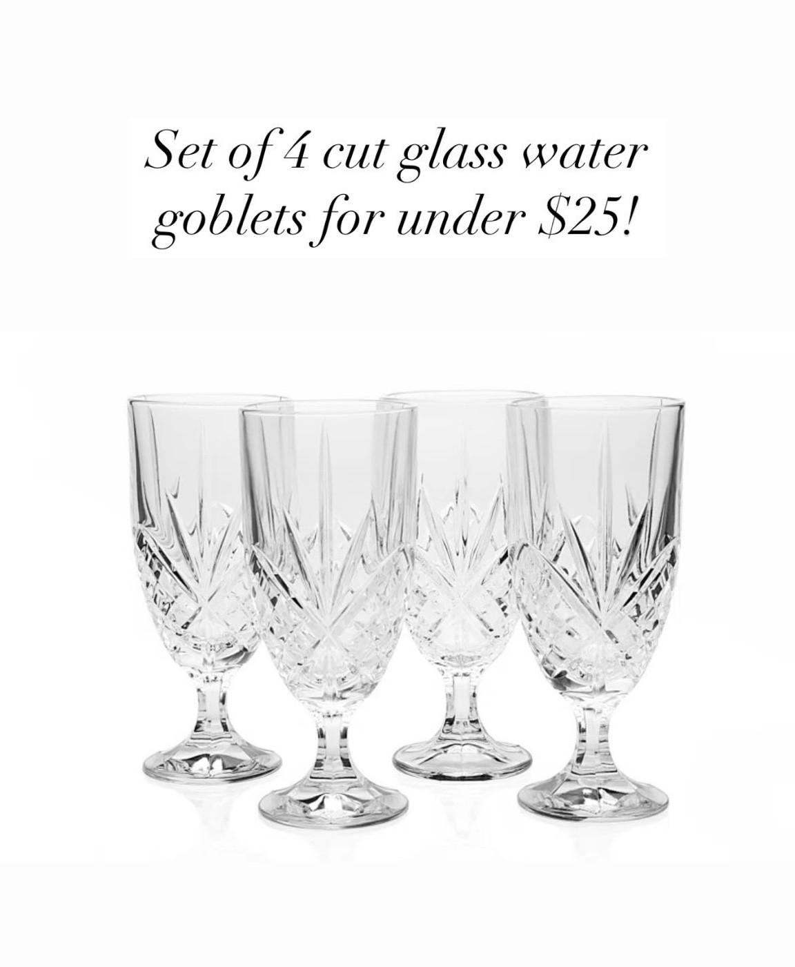 Elegant water goblets for your fall table (and holiday table!) are on mega sale - set of 4 under $25 ‼️

#LTKFindsUnder50 #LTKParties #LTKHome