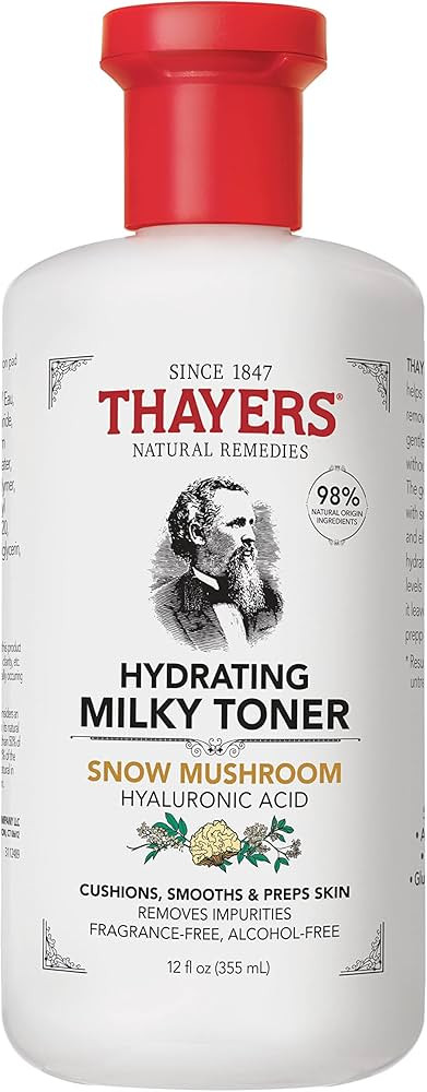 THAYERS Milky Face Toner with Snow Mushroom and Hyaluronic Acid, Natural Gentle Facial Toner, Der... | Amazon (US)