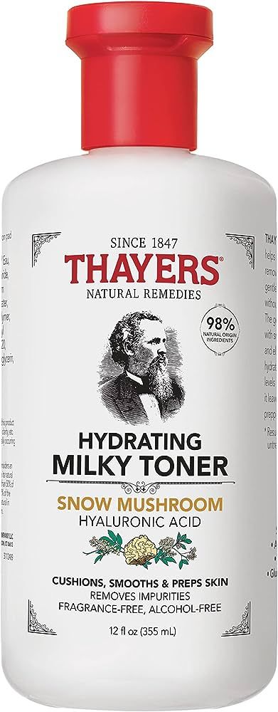 THAYERS Milky Face Toner with Snow Mushroom and Hyaluronic Acid, Natural Gentle Facial Toner, Der... | Amazon (US)