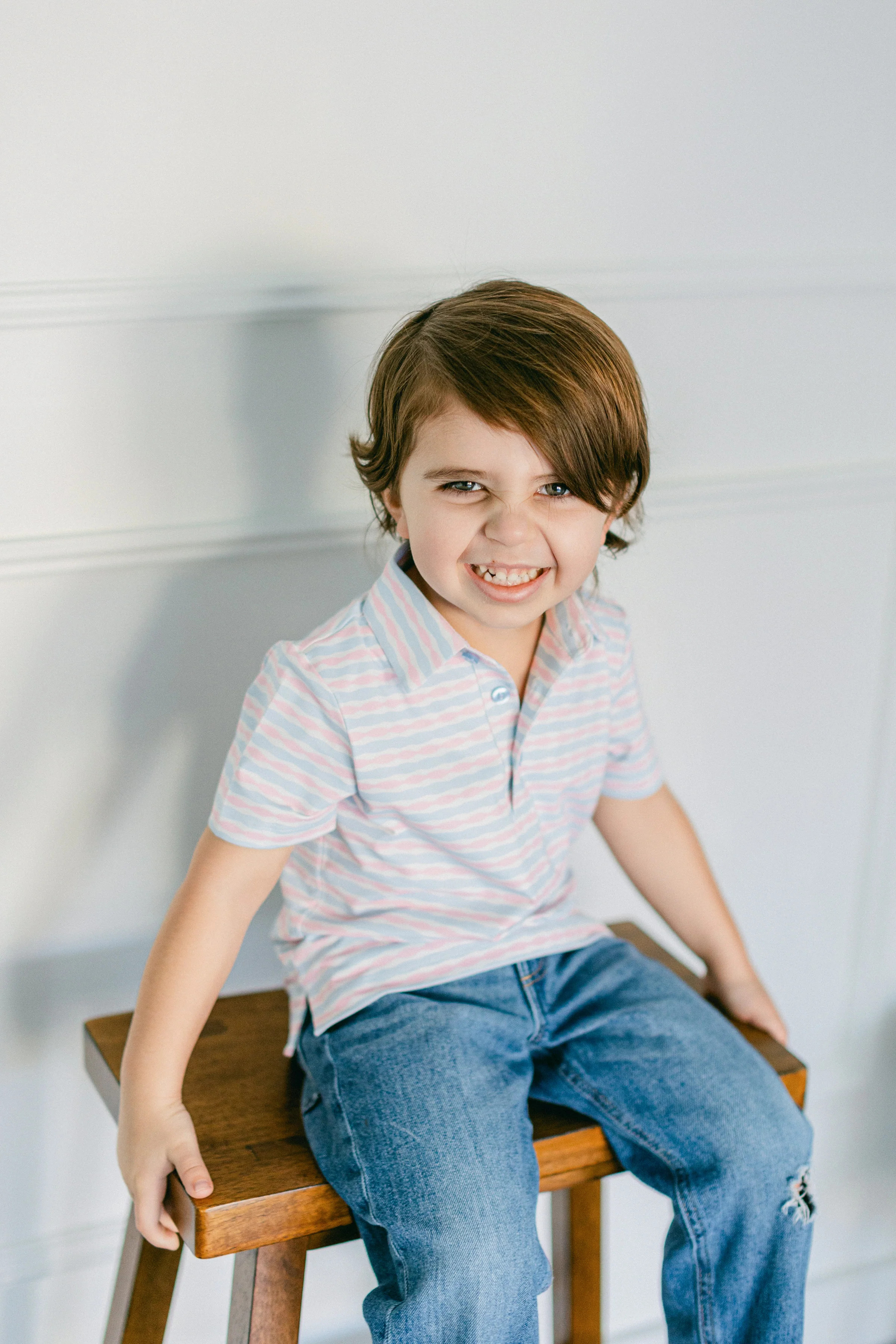 Pink or Blue Boys' Polo | Poppy Kids Co