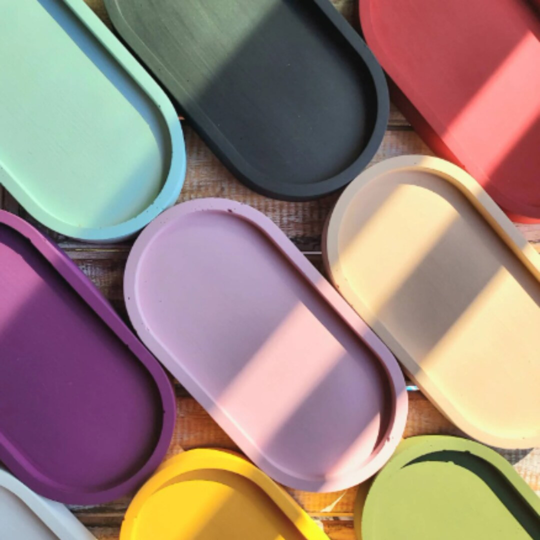 Cement Oval Tray  Concrete Trinket Tray for Jewelry  Dish - Etsy | Etsy (US)