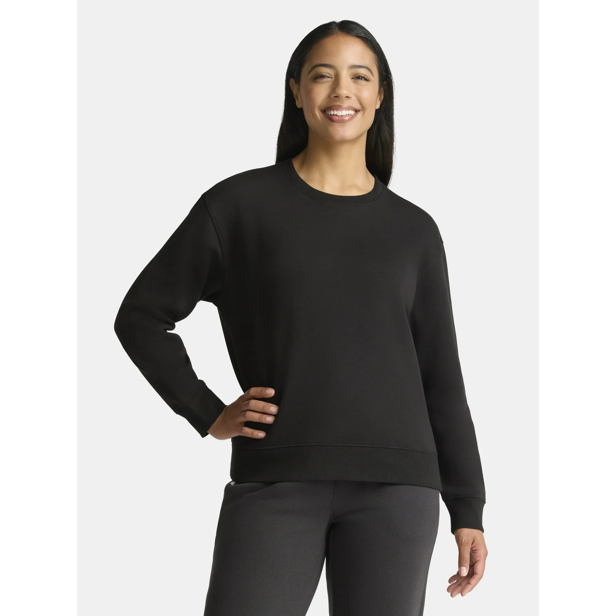 Athletic Works Women's Crewneck Fleece Sweatshirt, Sizes XS-XXXL | Walmart (US)