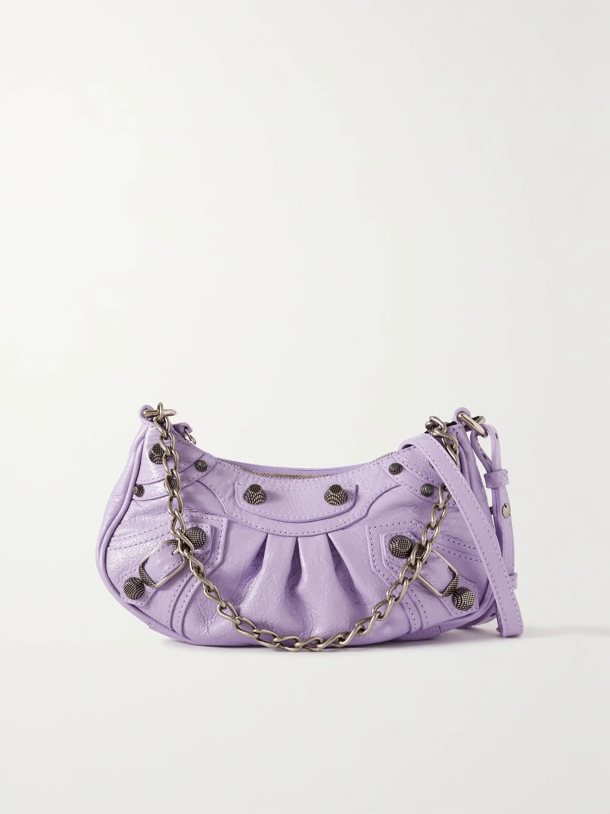 Le Cagole mini studded crinkled-leather shoulder bag | NET-A-PORTER APAC