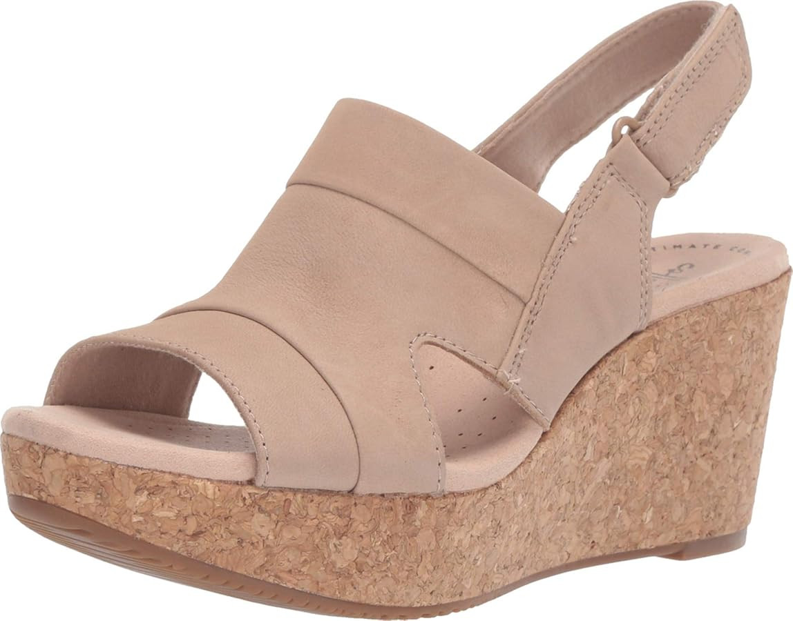 Clarks Women's Annadel Ivory Wedge Sandal | Amazon (US)