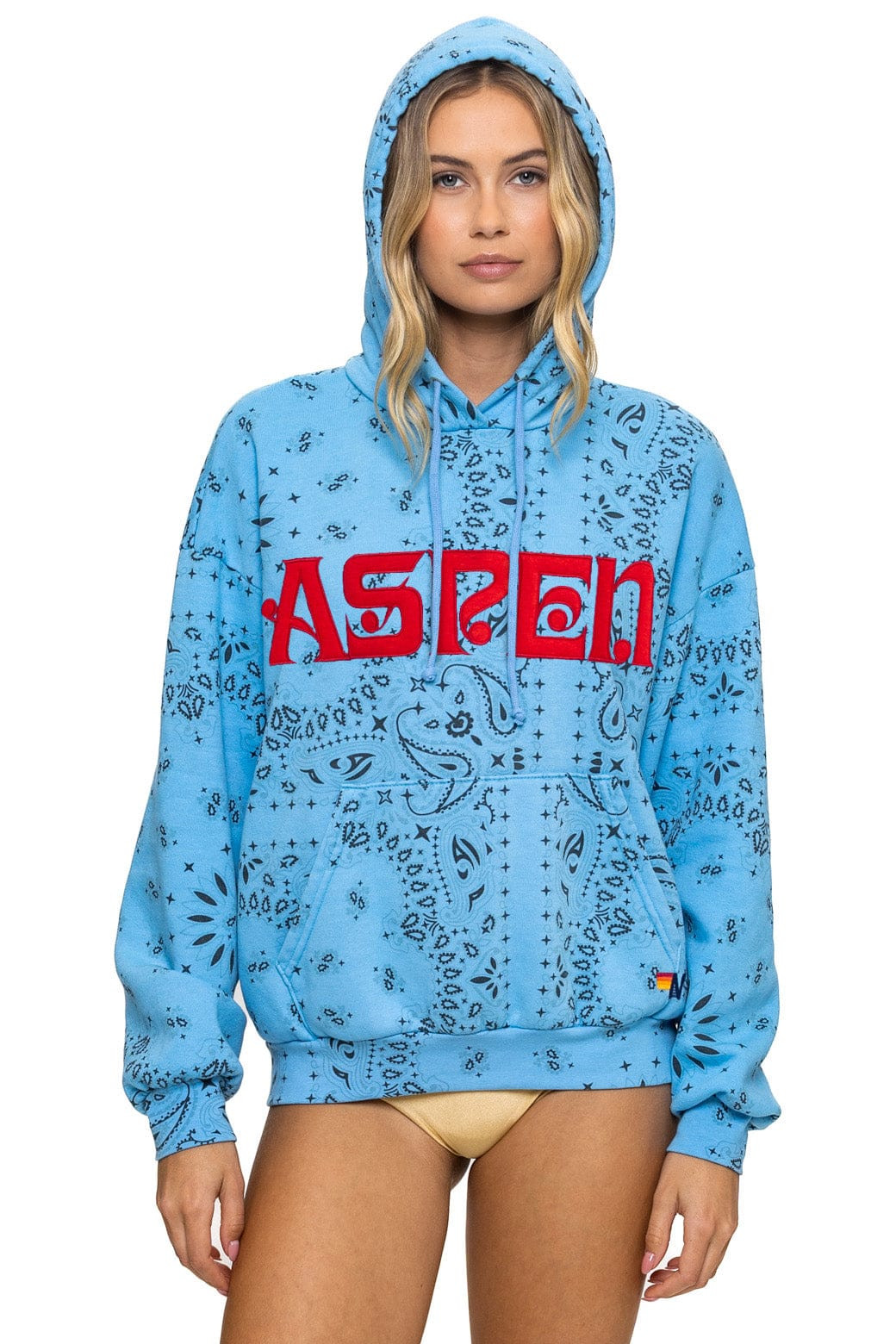 BANDANA ASPEN RELAXED PULLOVER HOODIE - SKY | Aviator Nation