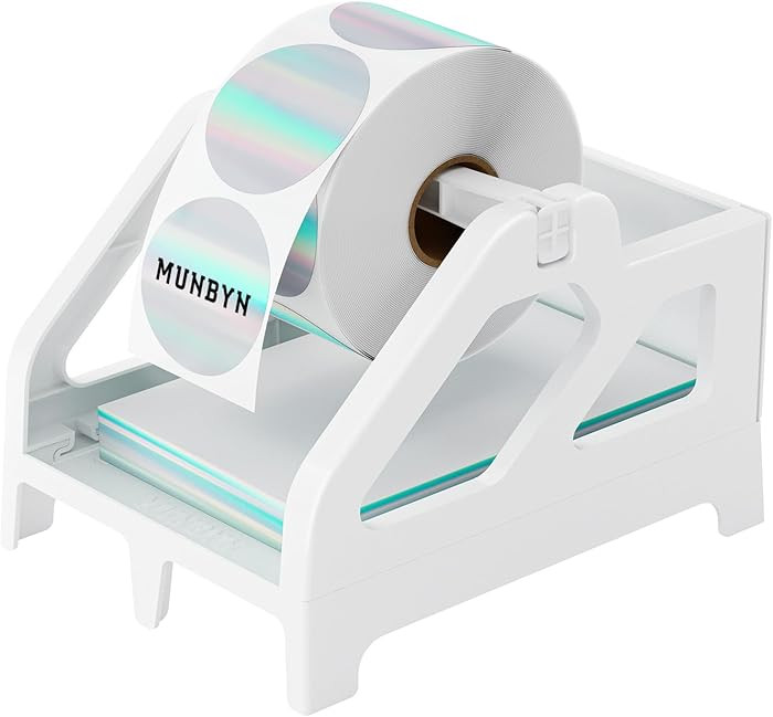 MUNBYN Label Holder for Rolls and Fan-Fold Labels, White | Amazon (US)