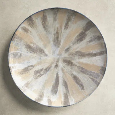 Eytan Odell Metal Decorative Plate in White Pearl/Gray/Brown | Wayfair North America
