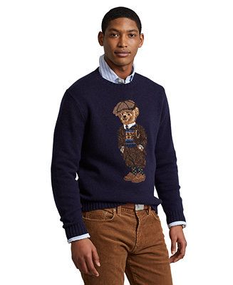 Polo Ralph Lauren Men's Polo Bear Wool Sweater & Reviews - Sweaters - Men - Macy's | Macys (US)