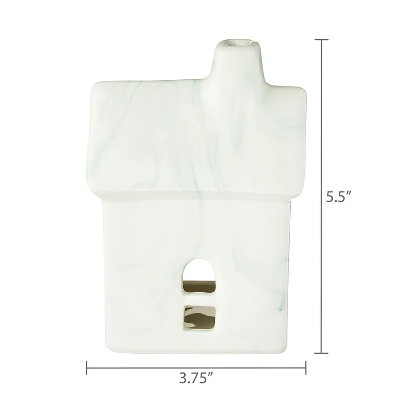Small Ceramic House Christmas Tabletop Decoration, White, 5.5", by Holiday Time - Walmart.com | Walmart (US)