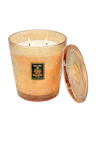 Voluspa Spiced Pumpkin Latte 3 Wick Hearth Candle in Gourmand from Revolve.com | Revolve Clothing (Global)